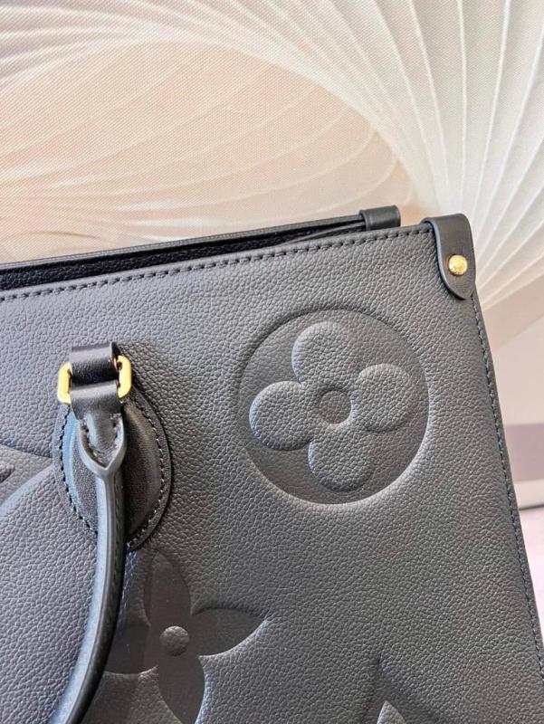 Louis Vuitton Onthego GM Monogram Empreinte Tote Bag Black For Women 41cm LV M44925