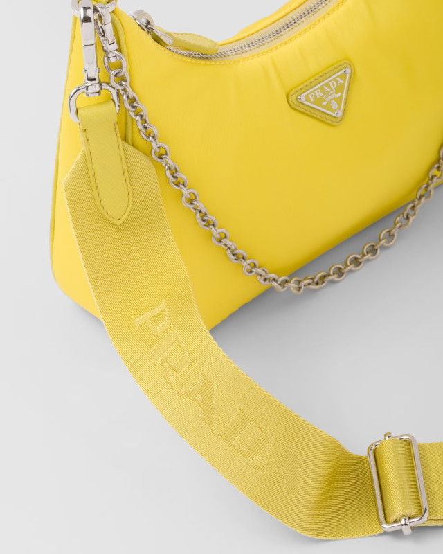 Re-Edition 2005 Re-Nylon Bag Citron Green For Women
