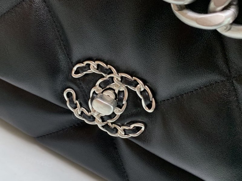 Chanel 19 Maxi Handbag Black For Women 14in/36cm