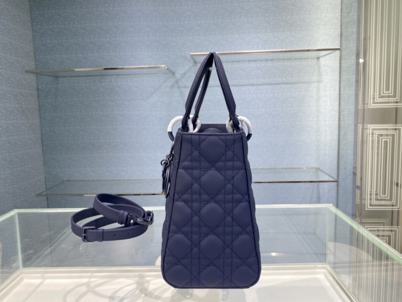 Christian Dior Medium Lady Dior Bag Dark Blue For Women 9.5in/24cm