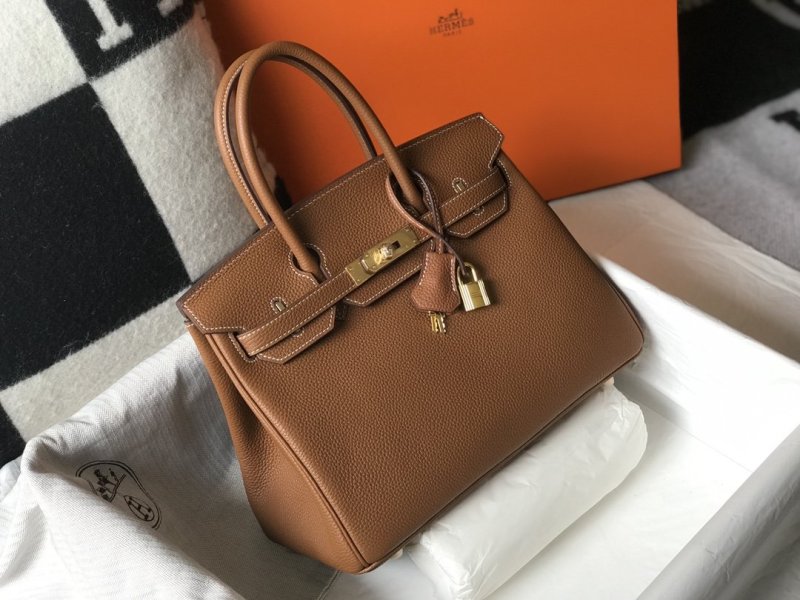 Hermes Birkin Brown Togo Gold Hardware Bag For Women, Women’s Handbags, Shoulder Bags 30cm/12in