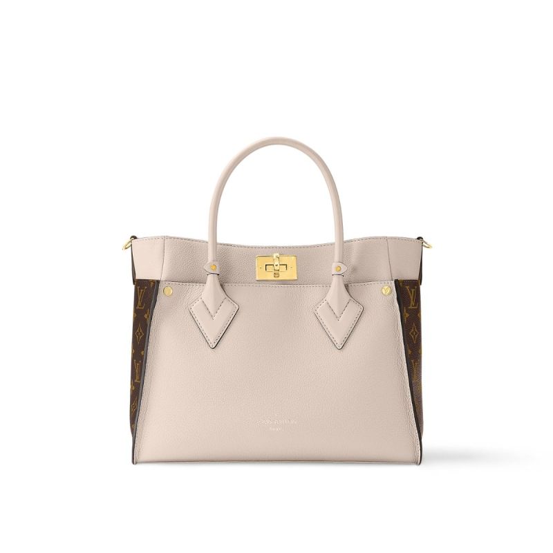 Louis Vuitton On My Side MM Tote Bag Monogram Canvas Greige For Women, Women’s Handbags, Shoulder Bags 12in/31cm LV M58485