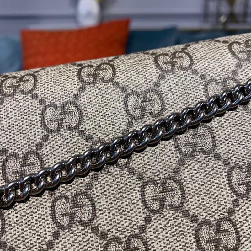 Gucci Dionysus Super Mini Bag Emerald GG Supreme Canvas Made Using An Earth-Conscious Process With Taupe Detail For Women 6.5in/16.5cm GG ‎476432 KHNRN 8642
