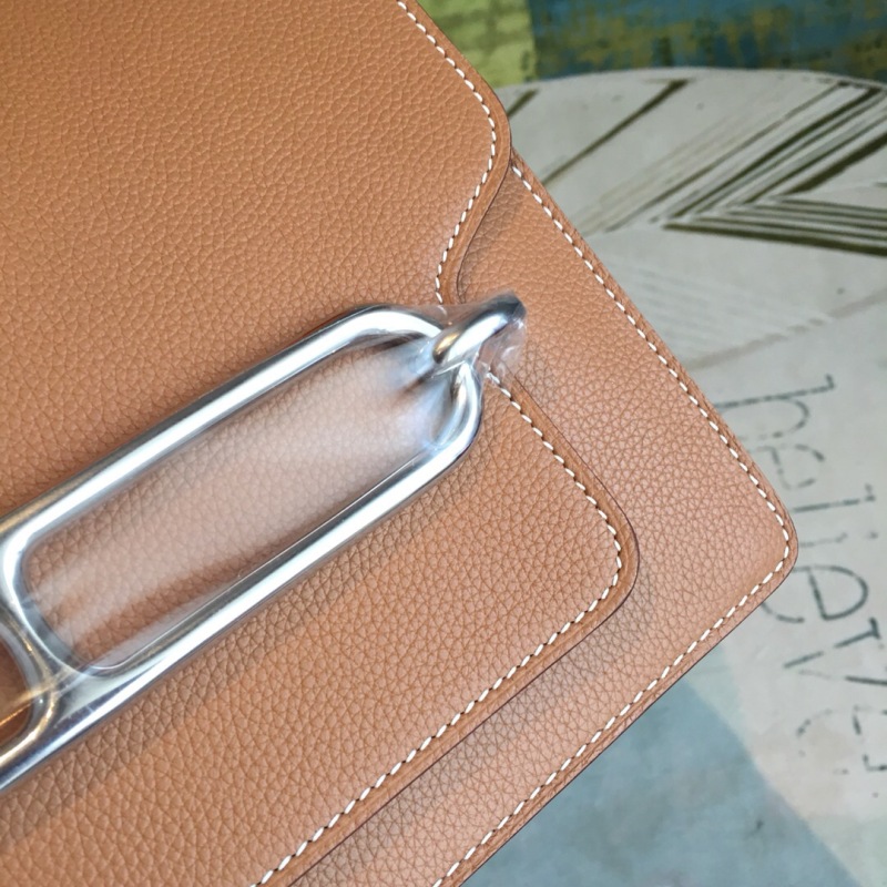 Hermes Mini Evercolor Sac Roulis 19 Brown Palladium Hardware For Women 9in/23cm