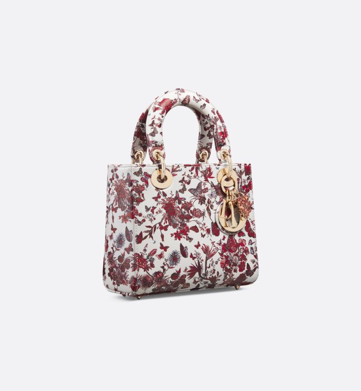 Dior Small Lady Dior My ABCDior Bag White For Women 8 Inches/ 20 Cm M0538OIFP_M933