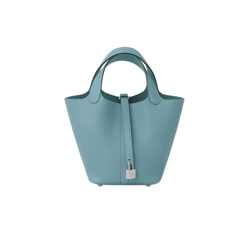 Hermes Picotin Lock 18 Bag Blue With Silver-Toned Hardware For Women, Women’s Handbags 7.1in/18cm