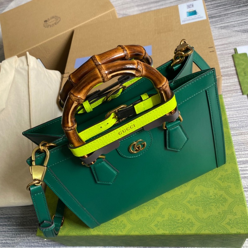 Gucci Diana Small Tote Bag Green For Women, Women’s Bags 11in/27cm GG ‎