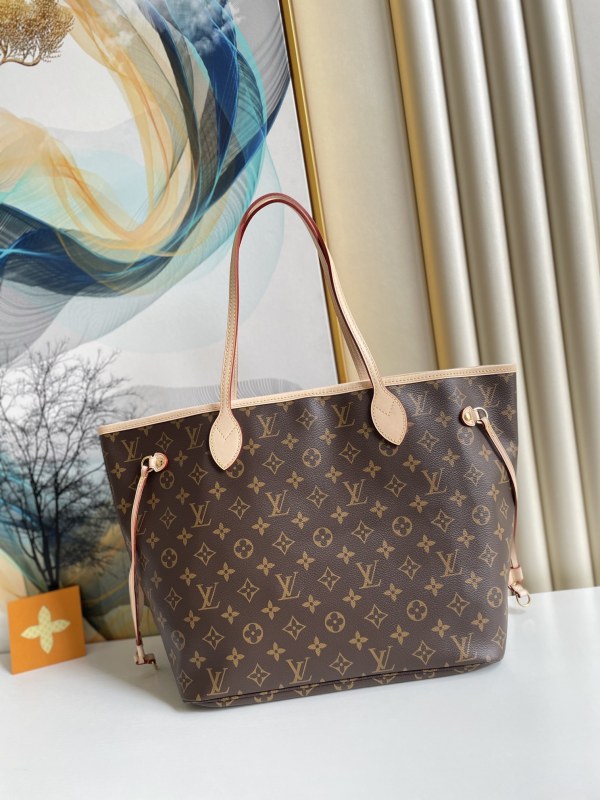 Louis Vuitton Neverfull MM Monogram Canvas Red For Women, Women’s Handbags, Shoulder Bags 12.6in/31cm LV M46987
