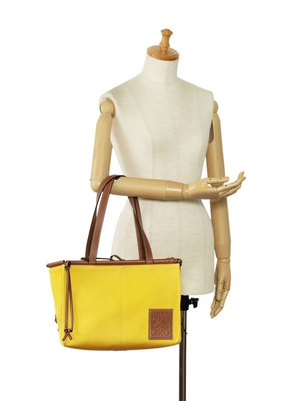 Loewe Paula’s Ibiza Cushion Tote Bag Yellow For Women 13.4 Inches/ 34 Cm 1RG0F7BJVYGAM1GR