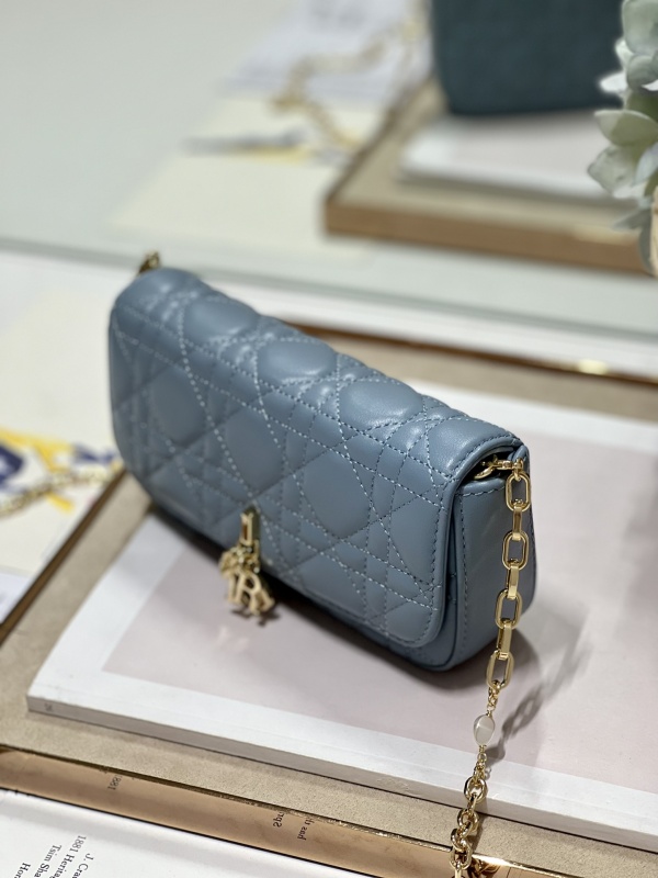 Dior Mini Miss Dior Bag White/ Black/ Blue/ Light Purple For Women 7 in/18.cm