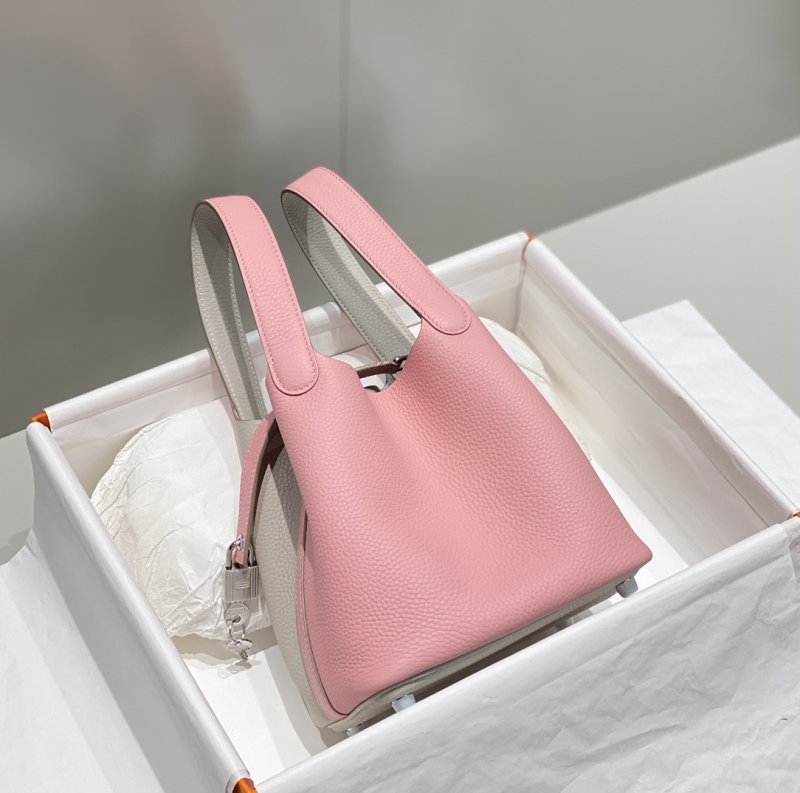 Hermes Picotin Lock 18 Bag Grey/Pink For Women 7.1in/18cm
