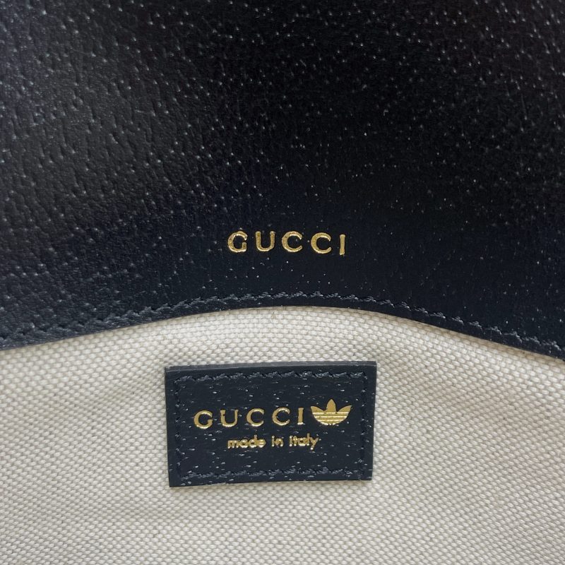 Gucci x Adidas Horsebit 1955 Mini Bag Black For Women, Women’s Bags 8.1in/21cm GG 658574 U3ZDG 8726