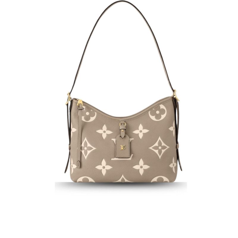 Louis Vuitton CarryAll PM Monogram Empreinte Gray / Crème Beige For Women 29.5cm/12in M47180