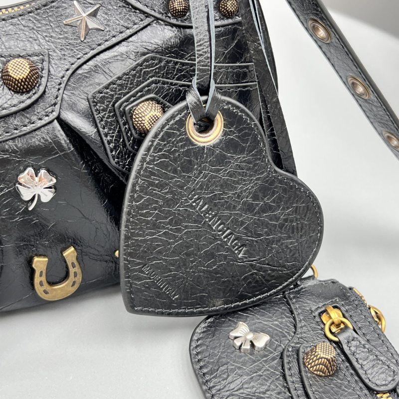 Balenciaga Le Cagole Shoulder Bag Black For Women‎ 10in25.5cm