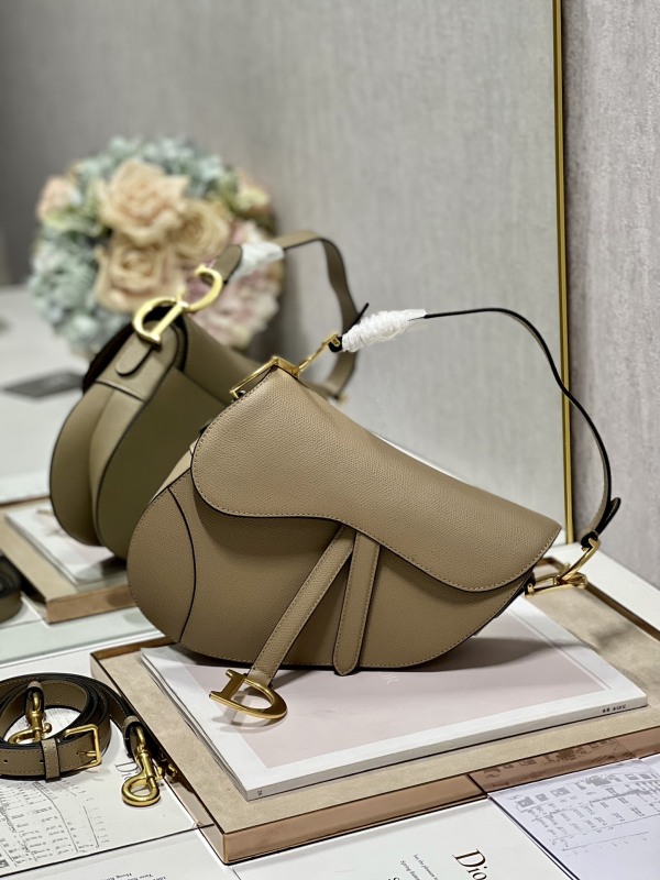 [True-to-ORIGINAL] Christian Saddle Bag With Strap Brown For Women 10in/25.5cm