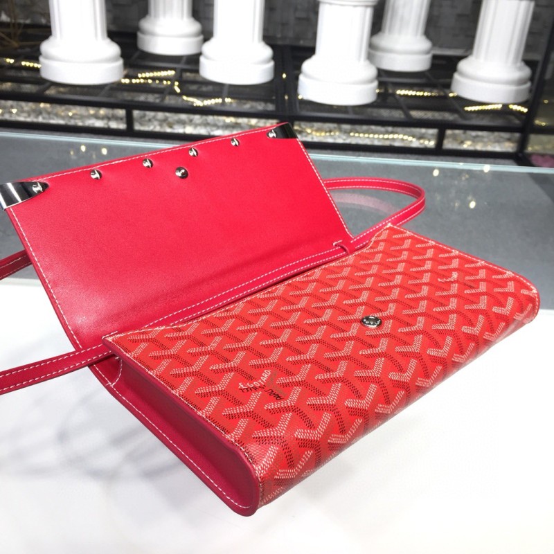 Goyard Monte Carlo PM Clutch Brown/Red/Yellow For Women‎ 9.8in/25cm