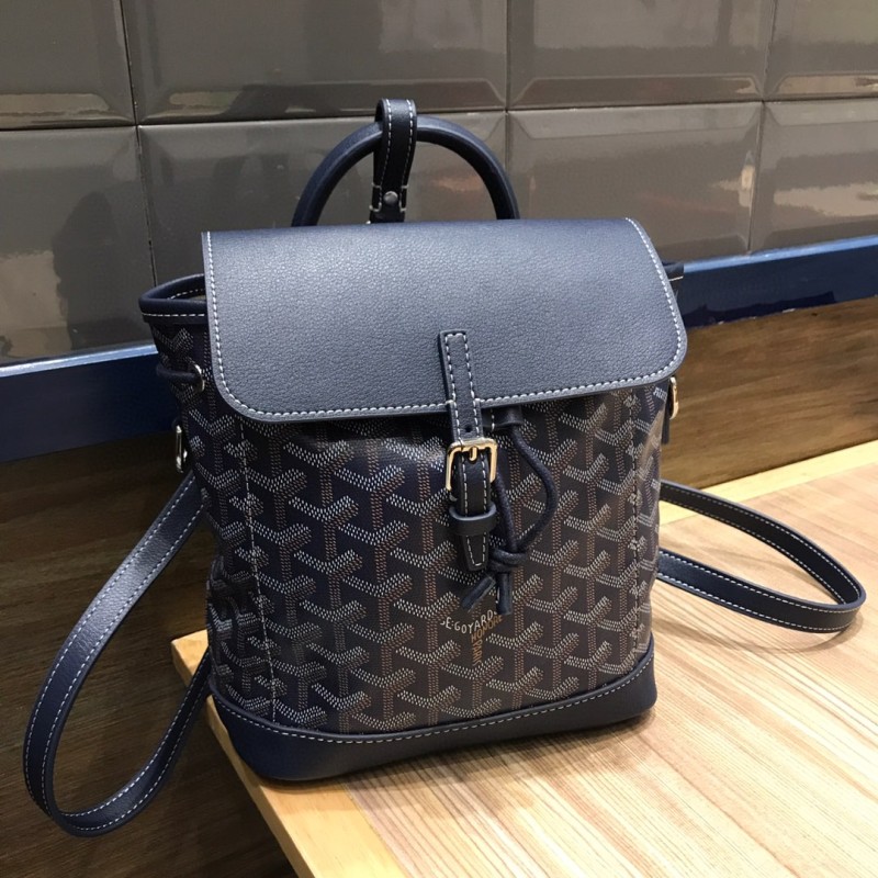 Goyard Alpin Mini Backpack Green/Navy Blue/Grey For Women‎ 9.1in/23cm ALPIN2MINTY33CL33P