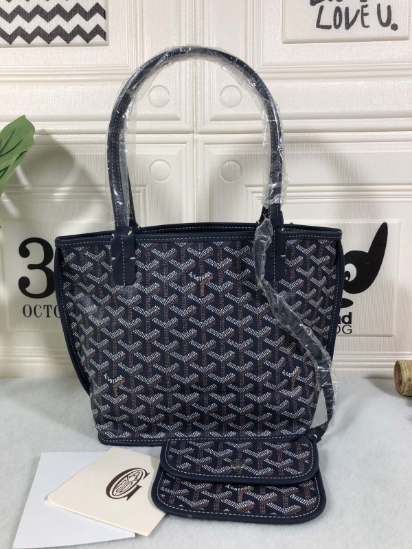 Goyard Anjou PM Bag White/Green/Blue For Women‎ 7.9in/20cm
