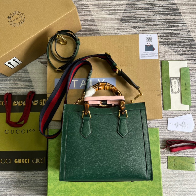 Gucci Diana Small Tote Bag Green For Women, Women’s Bags 11in/27cm GG ‎