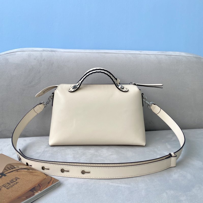 Fendi By The Way Medium White For Women, Women’s Handbags, Shoulder And Crossbody Bags 10.6in/27cm FF 8BL146