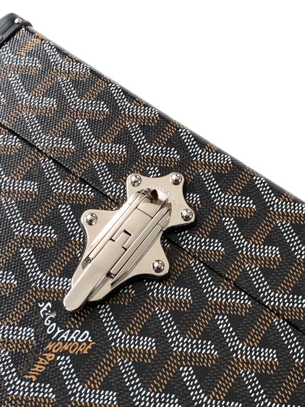 Goyard Cassette Trunk Bag Black For Women‎ 5.9in/15cm CASSETPMLTY01CL01P