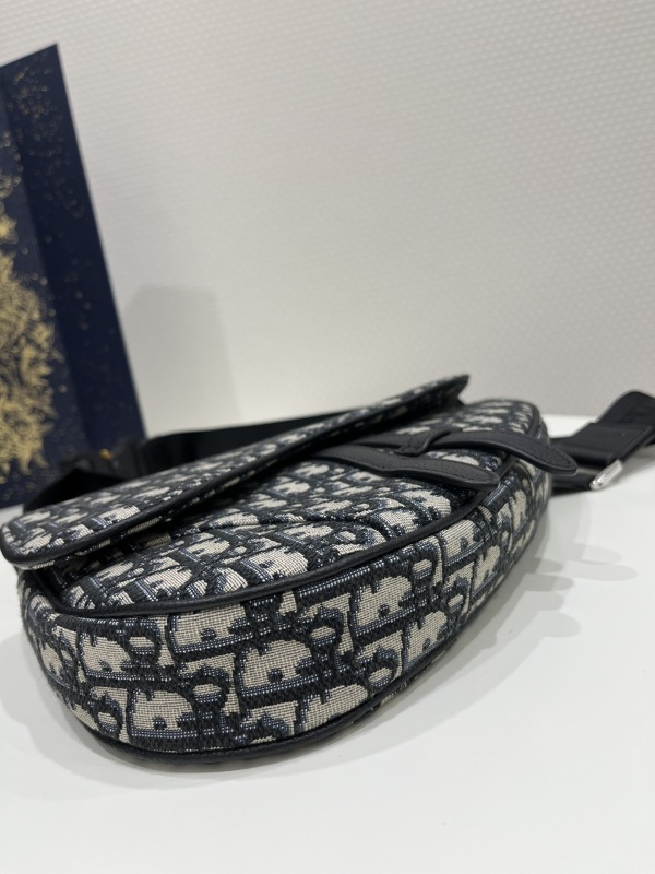 Dior Saddle Bag Beige/Black For Women 10in/26cm 1ADPO093YKY_H28E