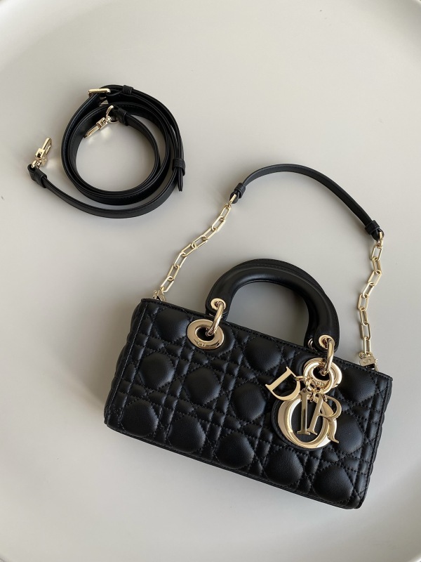 Dior Christian Dior Small Lady D-Joy Bag Black For Women 9in/22cm