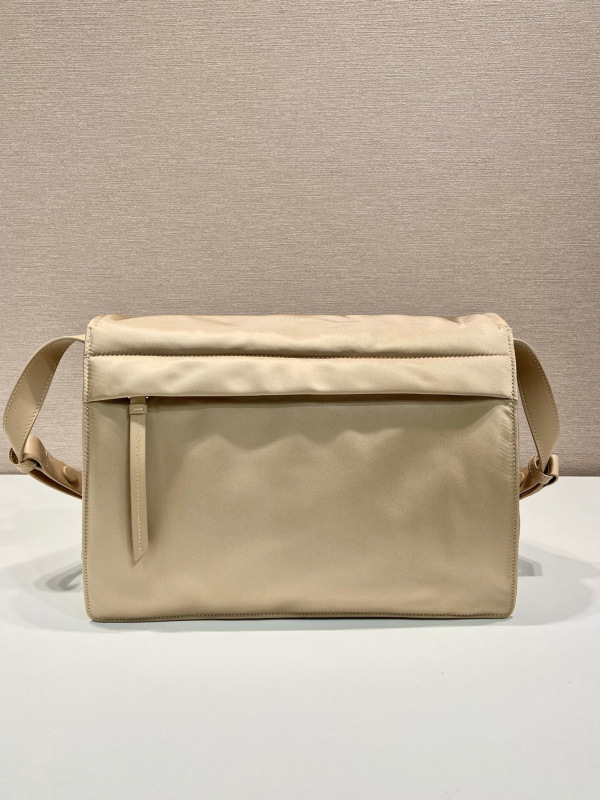 Prada Medium Padded Shoulder Bag In Beige For Women 11.8in/ 30cm
