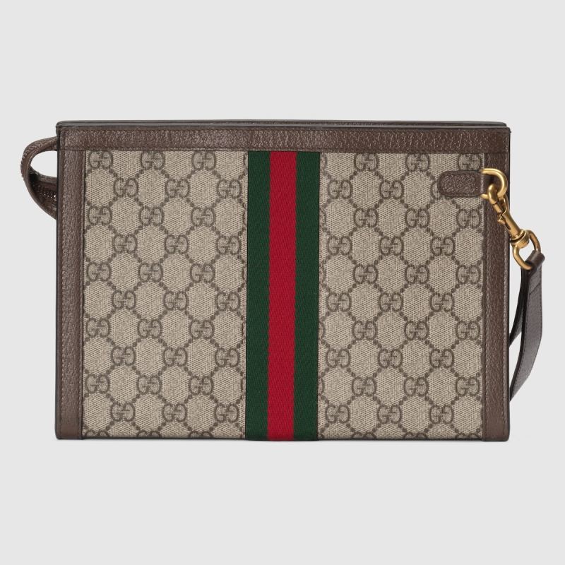 Gucci Ophidia GG Pouch Beige For Women 10.2 in/ 26 cm 760243 96IWT 8745