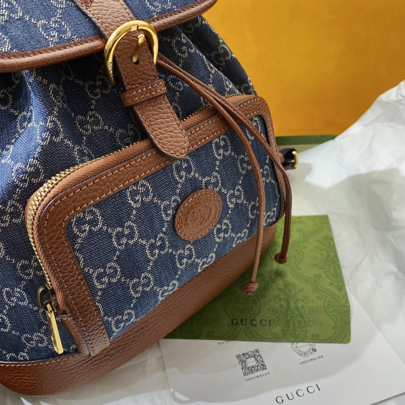 Gucci Backpack With Interlocking G Blue For Women, Women’s Bags 11.8in/30cm GG