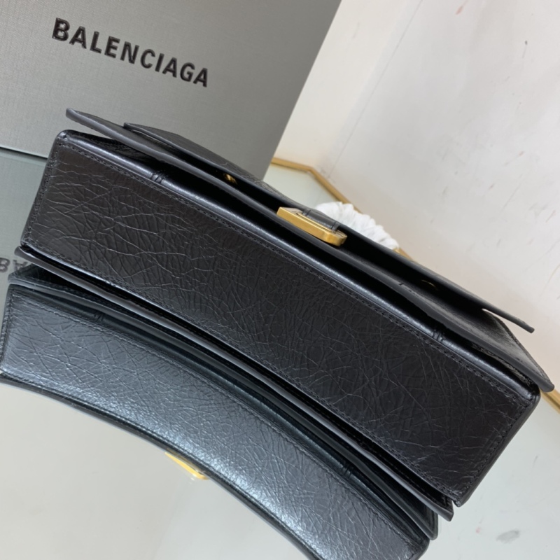 Balenciaga Crush Small Chain Bag In Black For Women 9.8in/ 25cm 716351210IT1000