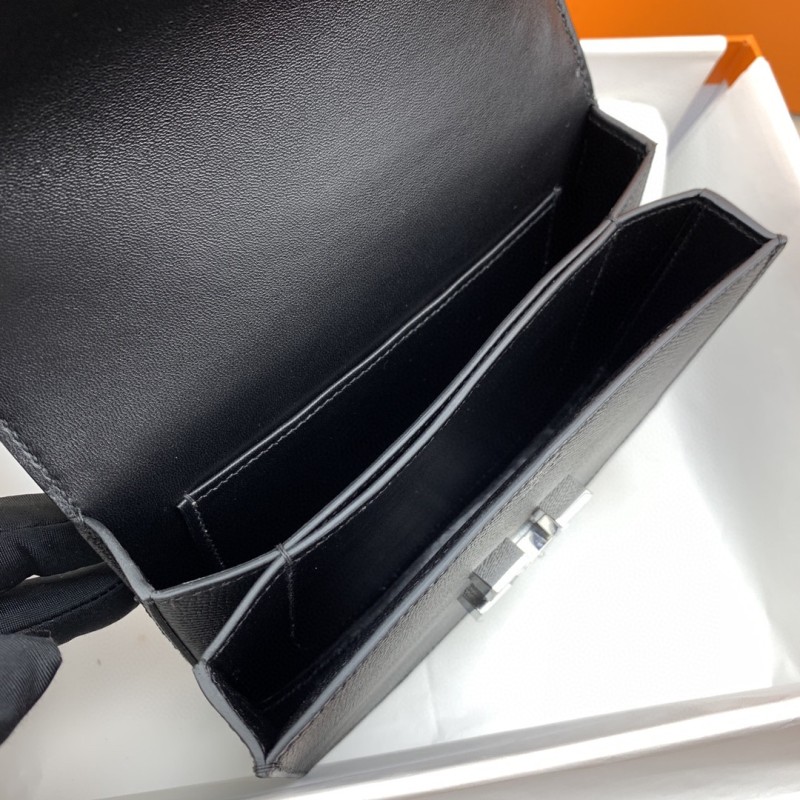 Hermes Mosaique 17 Black, Silver Toned Hardware Bag For Women, Women’s Handbags, Shoulder Bags 6.7in/17cm