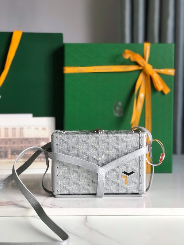 Goyard Minaudière Trunk Bag Grey For Women‎ 4.5in/11.5cm