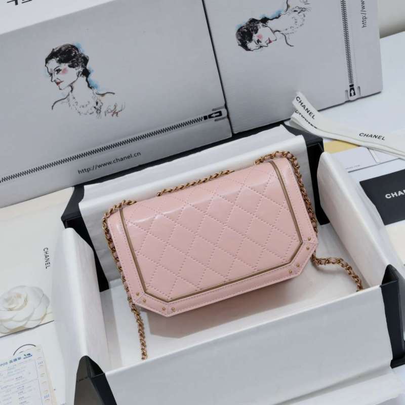 Chanel Sheep Crossbody Bag Pink For Women 21cm / 8.3in