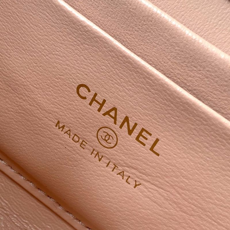 [True-to-ORIGINAL] Chanel Flap Phone Holder With Chain Light Apricot For Women 18cm/7.1in