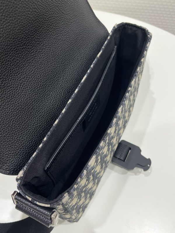 Dior Mini Saddle Bag With Strap Black For Women 9in/23cm 1ADPO049YKS_H27E