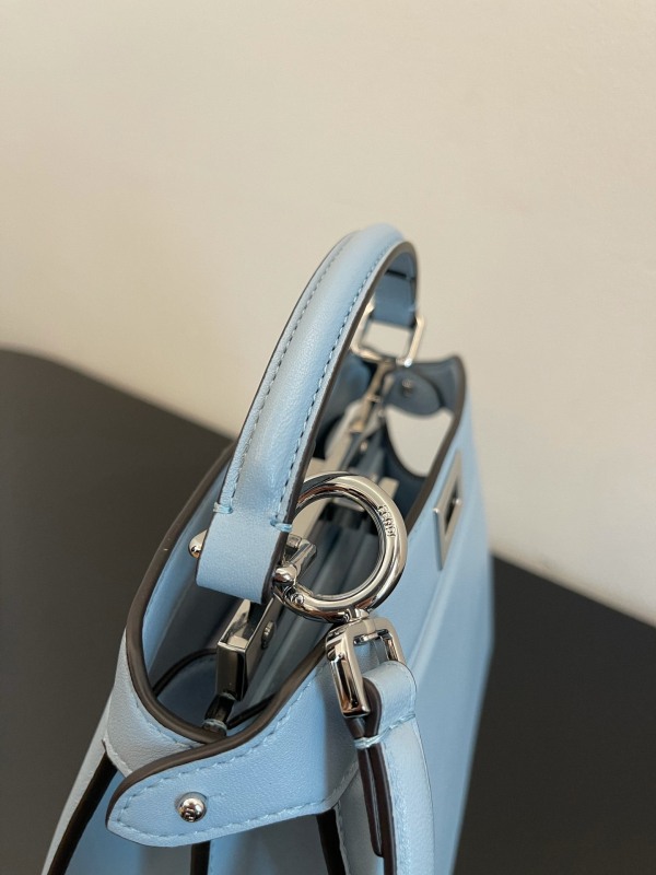 Fendi Peekaboo ISeeU Petite Light Blue Small Bag For Woman 20cm/8in