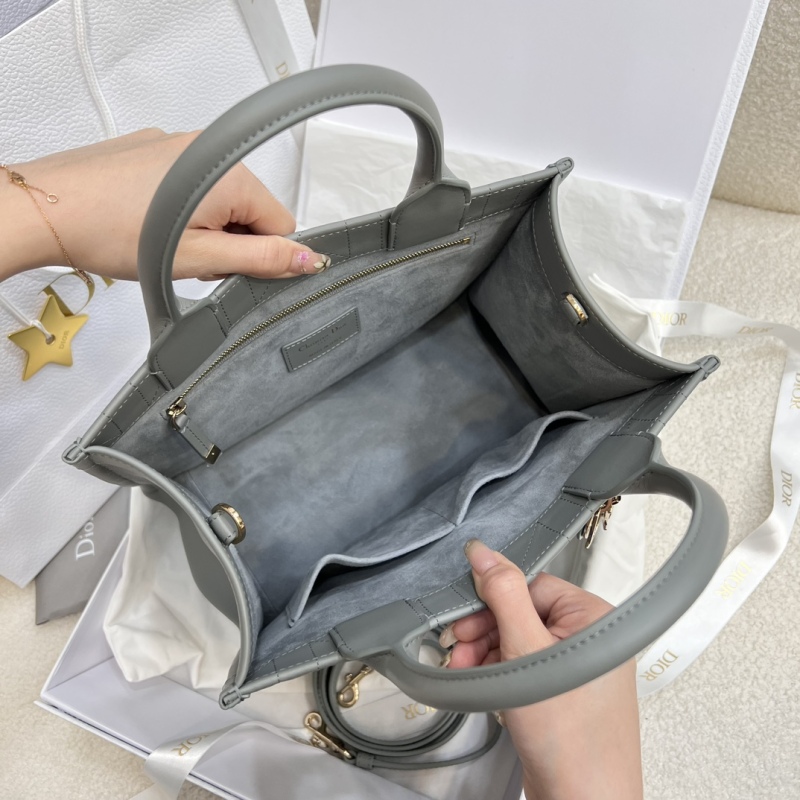 Dior Small Book Tote Bag Grey For Women 10,4in/26,5cm