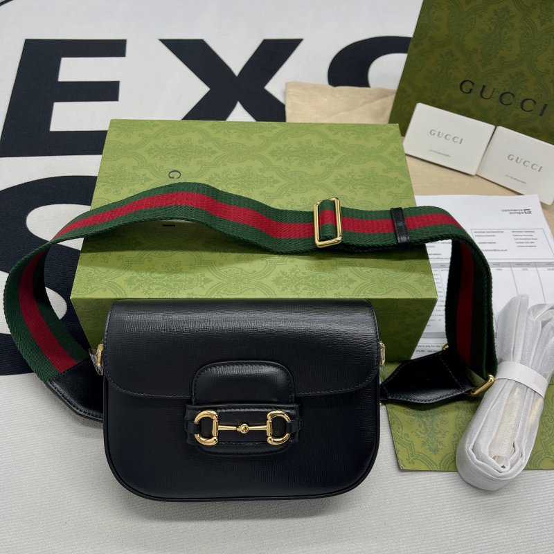 Gucci Horsebit 1955 Mini Bag Black For Women, Women’s Bags 8in/21cm GG 658574 18YSG 1060