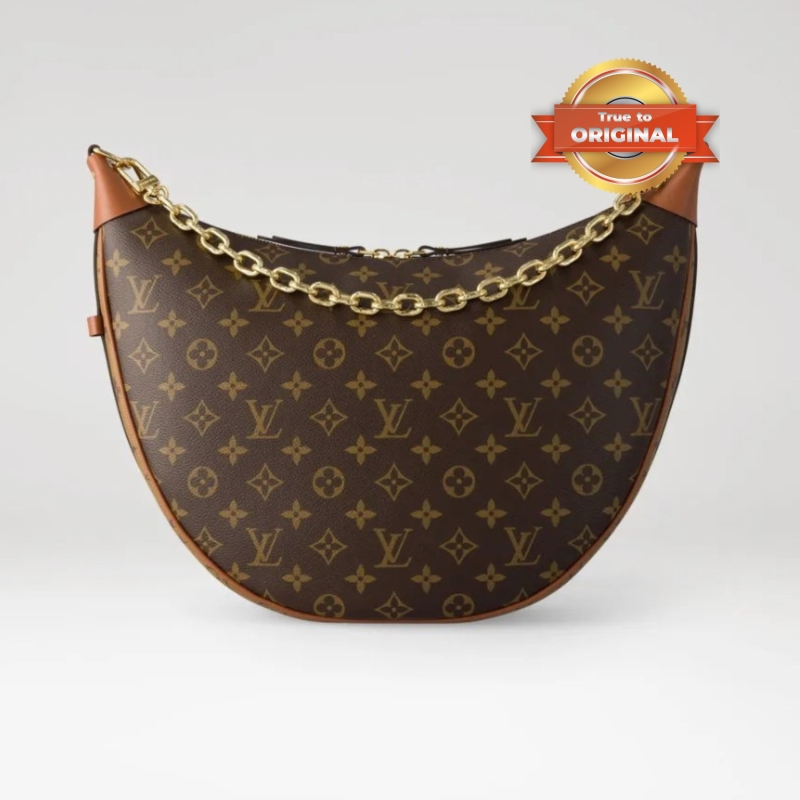 [True-to-ORIGINAL] Louis Vuitton Loop Hobo Monogram Canvas Brown For Women 38cm/15in M46311