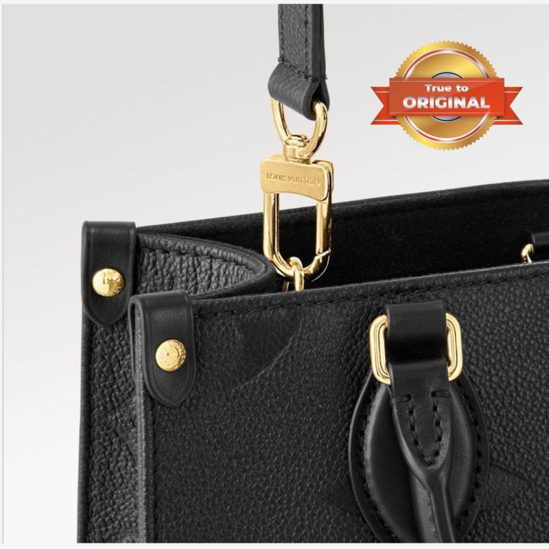 [True-to-ORIGINAL] Louis Vuitton OnTheGo PM Tote Bag Black For Women 9.8in/25cm LV M45653