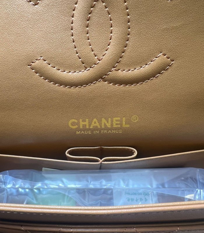 [True-to-ORIGINAL] Chanel Classic Dark Beige Handbag For Women 9.8in/25cm