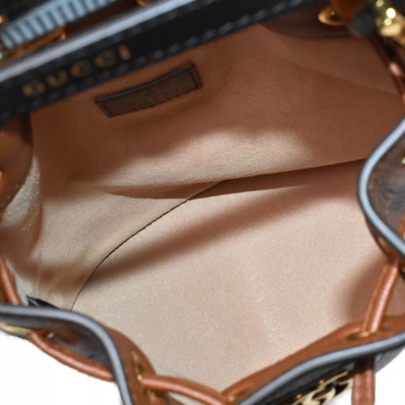 Gucci Diana Mini Bucket Bag Black For Women 12in/30.5cm ‎- 724667 UAAAY 1092