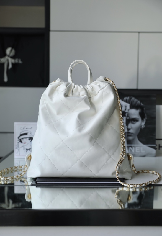 Chanel Large CHANEL 22 Backpack White For Women, Women’s Bags 19.9in/51cm AS3313 B08037 10601