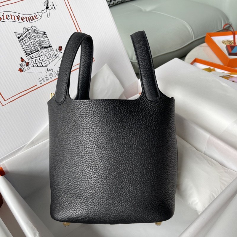 Hermes Picotin Lock 18 Bag Black For Women, Women’s Handbags 7.1in/18cm