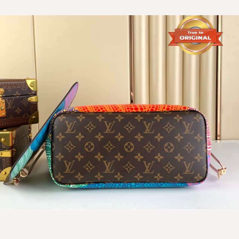 [True-to-ORIGINAL] Louis Vuitton LV x YK Neverfull MM Bag Brown For Women 12.2in/31cm M46468