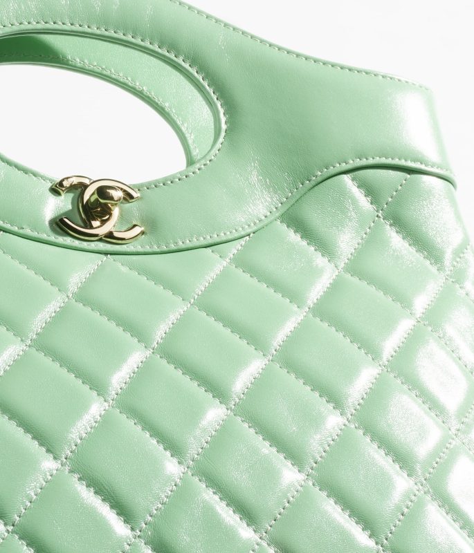 Chanel Shopping Bag Light Green For Women 14 Inches/ 36 Cm AS4853 B16220 NW778