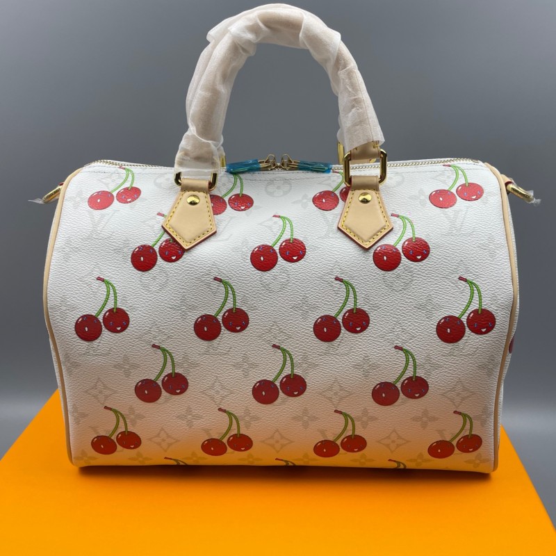 [True-to-ORIGINAL] Louis Vuitton LV x TM Speedy Soft Bandoulière 30 White For Women 11.8in/30cm M14238