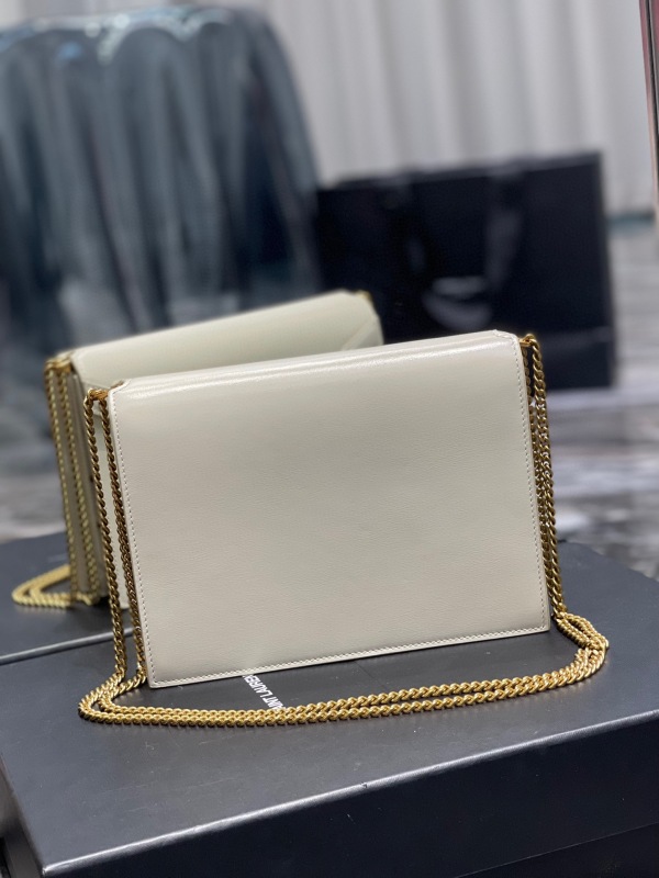 Saint Laurent Cassandra Medium Chain Bag Black/White/Red/Green/Burgundy For Women‎ 8.6in/22cm