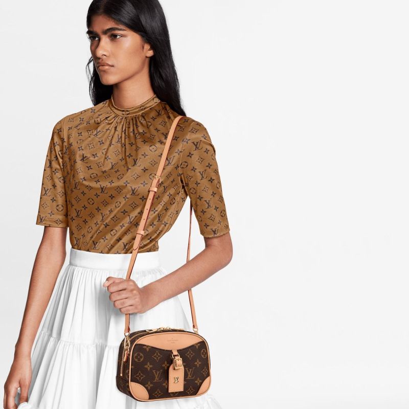 Louis Vuitton Deauville Mini Monogram Canvas By Nicolas Ghesquiere For Women, Women’s Handbags, Shoulder And Crossbody Bags 8.3in/22cm LV M45528